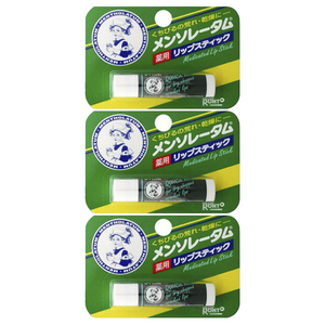 멘소래담 메디케이티드 립밤, 화이트+그린, 3개