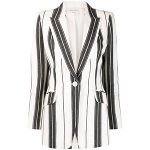 알렉산더맥퀸 스트라이프 싱글 브레스티드 블레이저
