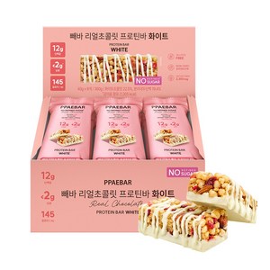 제로슈가 프로틴바 빼바 리얼초콜릿 프로틴바 화이트, 360g, 1개
