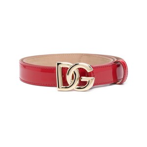 돌체앤가바나 로고 장식 페이턴트 벨트