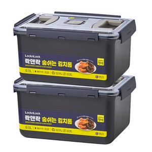 락앤락 숨쉬는 김치통 그레이, 9.5L, 2개