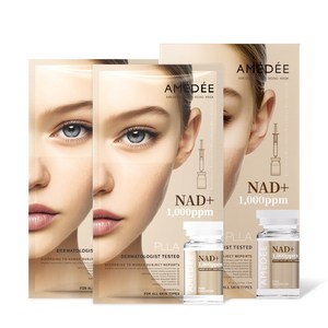 아메디 필라 NAD+ 1000ppm 탄력 부스팅 안티에이징 고기능 마스크 팩, 1개, 5개입