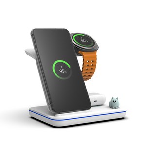 라온 3in1 고속무선충전기 갤럭시워치8 호환 갤럭시s z플립 폴드 버즈 무선충전