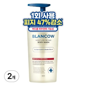 국내 유일 1회사용 피지 47%개선 BHA 여드름기능성 바디워시 등드름 각질개선 문제성피부 즉각보습, 500ml, 2개