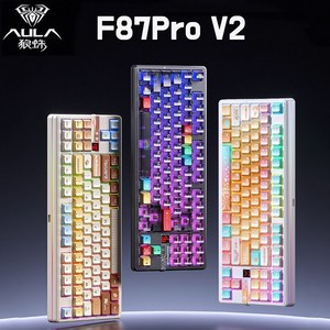 [SMTONE] 독거미 AULA F87PRO V2 무선측각 기계식 게임 기보드 객제화 3모드 블루투스 게임 RGB키보드 사무용 키보드