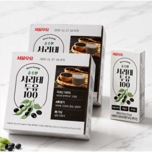 서울우유 서리태 두유 100, 190ml, 32개