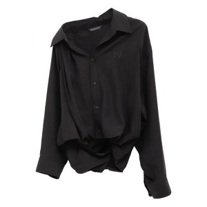 발렌시아가 비대칭 버튼 업 셔츠, 블랙계열, France 38(KR 66)
