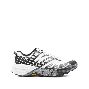 HOKA 기하학 패턴 스니커즈, US men 8(KR 260), 화이트계열+블랙계열