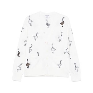 톰 브라운 인타르시아 패턴 버진 울 가디건, 화이트계열, Numeric 1(KR 95)