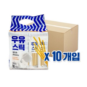 키즈웰 우유 스틱 과자, 256g, 10개