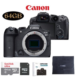 CANON EOS R7 18-150mm F3.5-6.3 IS STM KIT+SD64GB+LCD필름+블랙포켓융파우치 패키지