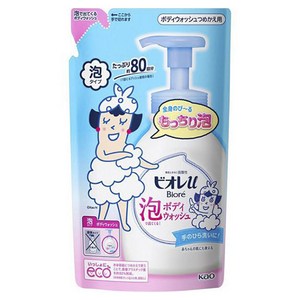 비오레 U 거품이 나오는 바디워시 프레시 플로럴 향 리필용, 480ml, 1개