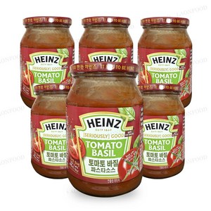 하인즈 토마토 바질 파스타 소스, 350g, 6개