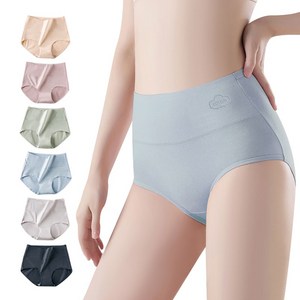 허블리 매일편한 여성 하이웨스트 오가닉 순면 팬티 6종세트
