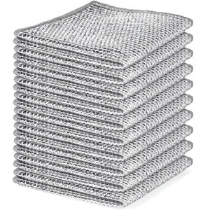 Siemzon 반영구 스텐 수세미 주방 청소 걸레, 10개, 1세트