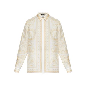 베르사체 바로코 프린트 셔츠, 화이트계열+베이지계열, Italy 40(KR 55)