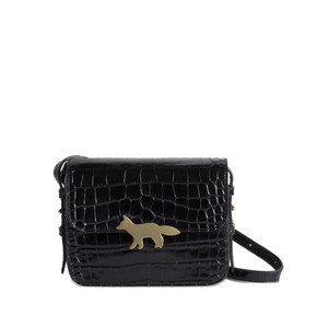 메종키츠네 폭스 헤드 엠보스드 레더 크로스 백