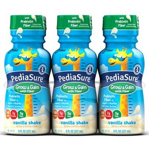 페디아슈어 그로우 & 게인 파이버 바닐라 셰이크, 237ml, 6개