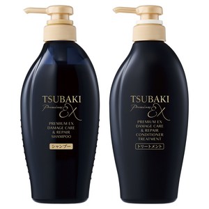 츠바키 프리미엄 EX 데미지 케어 & 리페어 샴푸 450ml + 컨디셔너 트리트먼트 450ml