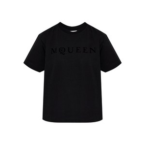 알렉산더맥퀸 로고 프린트 티셔츠, 블랙계열, Italy 38(KR 44)