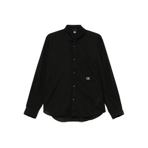 C.P.컴퍼니 로고 프린트 셔츠, 블랙계열, Standard XXL