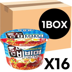 틈새 비빔면 컵라면 편의점 대용량 1박스 16개