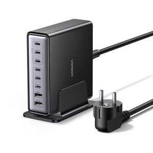 UGREEN 유그린 200W c타입 접지형 충전기 GaN 8포트 멀티 고속 충전기 PD100W 데스크탑 맥북프로16 맥북에어 아이폰 17 16 아이패드 갤럭시S25 호환