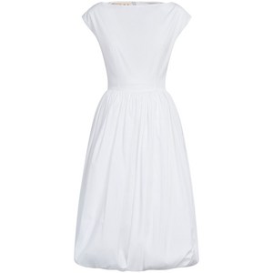 마르니 보트 넥 미디 드레스