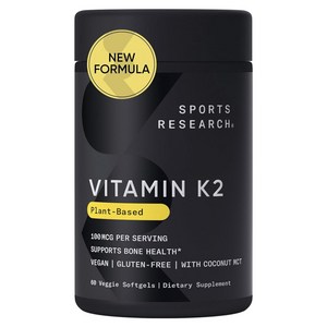 스포츠리서치 비타민 K2 100mcg 베지 소프트젤, 60정, 1개