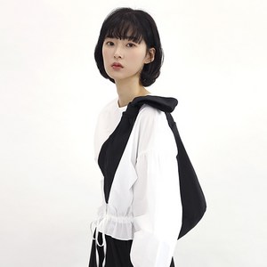 롸잇히어 남녀공용 매듭 코튼 크로스백