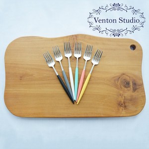 벤톤스튜디오 드블랑 실버 과일&케이크 디저트 포크 1P, 1개, 코랄