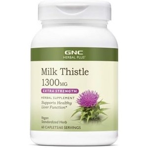 GNC 밀크 씨슬 1300mg 엑스트라 스트렝스 캐플렛, 60정, 1개