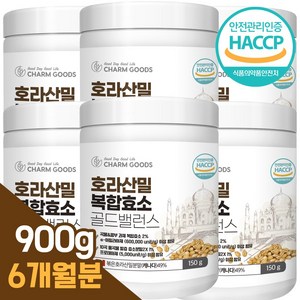 카뮤트 호라산밀 효소 골드 밸런스 곡물발효 분말 가루 식약처인증 HACCP, 6개월, 150g, 6개