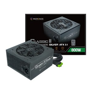 마이크로닉스 Classic II 풀체인지 800W 80PLUS 실버 ATX3.1 컴퓨터 파워 서플라이