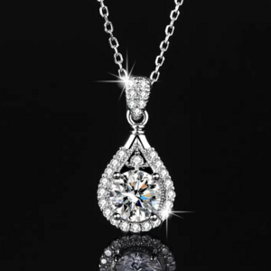 시르겜스 모이사나이트 1캐럿 물방울 펜던트 모조 다이아몬드 목걸이 XDMSZ-003