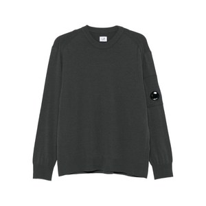 C.P.컴퍼니 렌즈 디테일 크루넥 스웨터, 그레이계열, Standard XXL