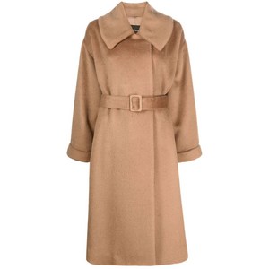 엠포리오아르마니 벨트 긴소매 코트, 브라운계열, Italy 38(KR 44)