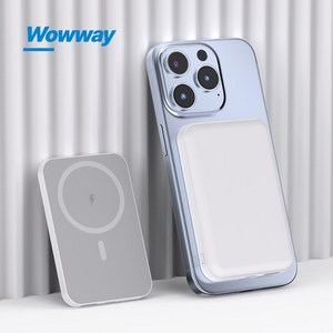 WOWWAY 맥세이프 호환 보조배터리10000mAh 대용량 초고속충전 PD+QC 3.0 기내용 C타입 무선 보조밧데리