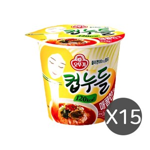 오뚜기 컵누들 매콤한맛 37.8g, 15개