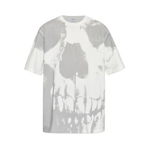 알렉산더맥퀸 스컬 프린트 티셔츠, 화이트계열+그레이계열, Standard S