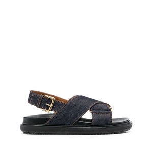 마르니 크리스 크로스 데님 샌들