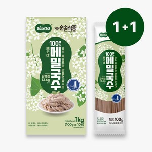 순솔 100% 메밀국수 제로나트륨 설탕없는면, 1kg, 2박스