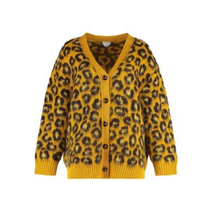 보테가 베네타 leopard-print cardigan, 옐로우계열, Standard S