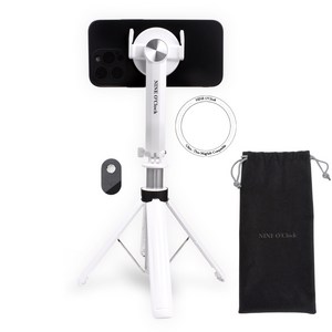 나인어클락 맥세이프 셀카봉 블루투스 스마트폰 삼각대 거치대 맥포드 V1 거치 높이 Upgade 1390mm V2, V1 화이트, 1개