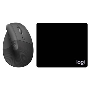 로지텍 리프트 버티칼 인체공학 무선마우스 LIFT + 마우스 패드 일반형