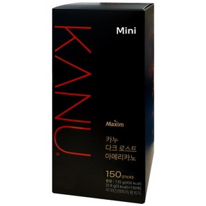 동서 커피믹스 카누 미니 다크로스트 아메리카노 150T, 900mg, 150개입, 1개