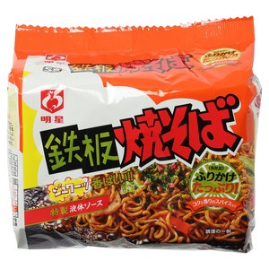 묘조 철판 야끼소바 중간 굵은 면 5개입 545g