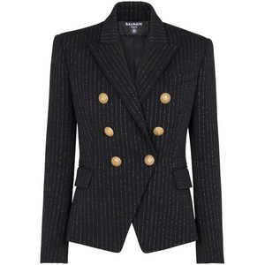 발망 루렉스 디테일 더블 브레스티드 블레이저