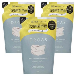 드로아스 실키 클렌즈 트리트먼트 리필용, 350g, 3개