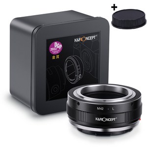 K&F M42-L 렌즈 변환링 어댑터 _ M42 마운트 렌즈-라이카 L 바디 /뒤캡포함 M42 mount lens on Leica L adapte + cap, 1개